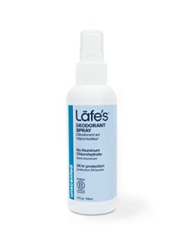 Lafe’s Natural Deodorant | 4oz Aluminum Free Natural Deodorant Spray for Women & Men | Paraben Free & Baking Soda Free with 24-Hour Protection | Unscented | Packaging May Vary