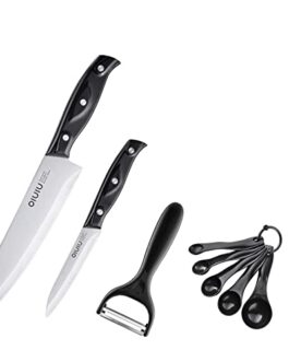 OLULU Chef Knife, 8 PCS Kitchen Knife, Preium Stainless Steel knife set, Chef Knife Set With Accessories