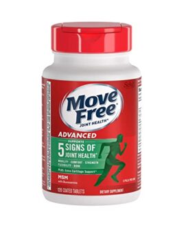 Move Free Advanced Glucosamine Chondroitin MSM Joint Support Supplement, Supports Mobility Comfort Strength Flexibility & Bone – 120 Tablets (40 servings)*