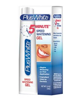 Plus White Speed Whitening Gel – 5 Minute Results – Professional at Home Teeth Whitening w/ Dentist Approved Ingredient & Tooth Stain Remover (2 oz)
