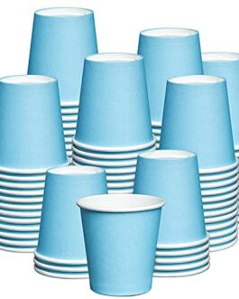 [300 Count] 3 oz. Small Paper Cups, Disposable Mini Bathroom Mouthwash Cups – Blue
