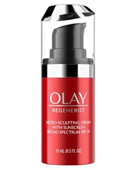 Face Moisturizer by Olay Regenerist Micro-Sculpting Cream Face Moisturizer with SPF 30, Trial Size, 0.5 Ounce