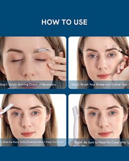 Eyebrow Razors for Women, Face Razors for Women, Dermaplane Razors for Women Face, Eyebrow Hair Trimmers, Facial Razors, 6 Pcs