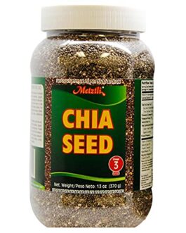 Metztli Chia Seeds, Superfood, Source of Fiber, Gluten-Free, Sugar-Free, Sodium-Free, 13 Oz, Jar