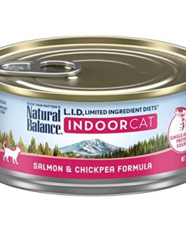 Natural Balance L.I.D. Limited Ingredient Diets Wet Cat Food for Indoor Cats 5.5 Ounce (Pack of 24)