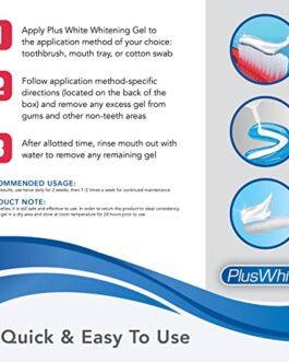 Plus White Speed Whitening Gel – 5 Minute Results – Professional at Home Teeth Whitening w/ Dentist Approved Ingredient & Tooth Stain Remover (2 oz)
