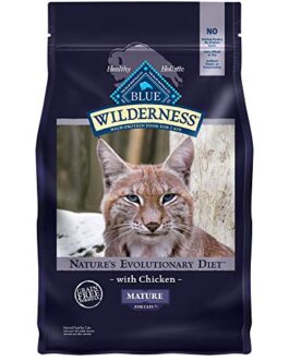 Blue Buffalo Wilderness High Protein, Natural Mature Dry Cat Food, Chicken 5-lb