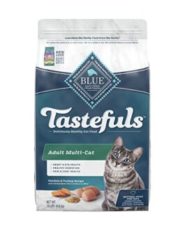 Blue Buffalo Tastefuls Multi Cat Natural Adult Dry Cat Food, Chicken and Turkey 15lb bag